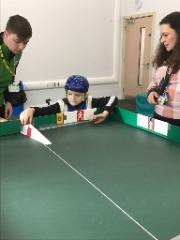 Table CricketTwo groups of Oaks students have started a 5 week block of table cricket, run by two table cricket coaches from Leicestershire County Cricket